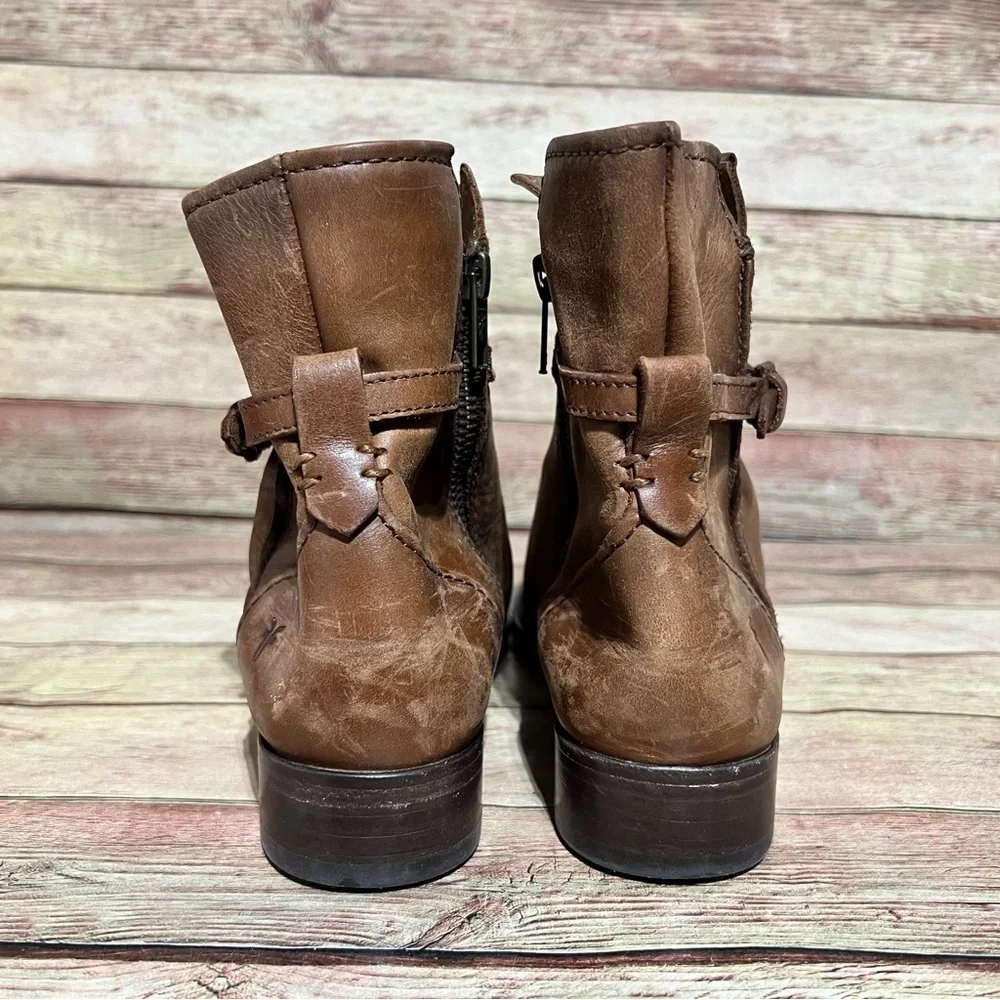 Melissa Brown Leather Seam Short Boots
